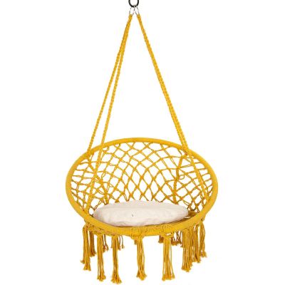 3. OPENWORK HAMMOCK HANGING CHAIR STORK'S NEST 80x60CM WITH HONEY PILLOW