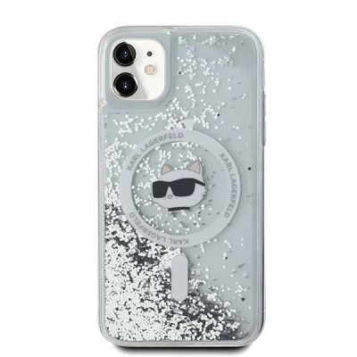 3. Karl Lagerfeld Liquid Glitter Choupette Head MagSafe Case for iPhone 11 / Xr - Transparent