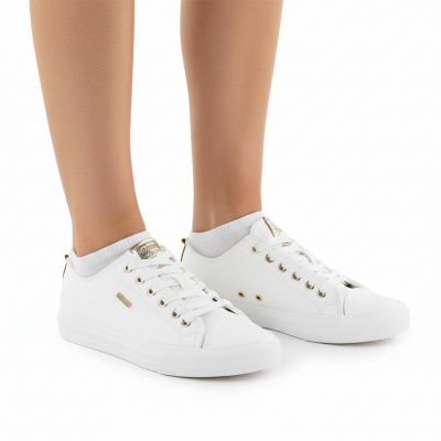 5. Women's low-top sneakers, eco-leather, white, Big Star RR274748