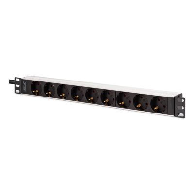 Digitus DN-95440 PDU 9-way power outlet 1U Black, Silver