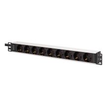 Digitus DN-95440 PDU 9-way power outlet 1U Black, Silver