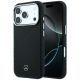 Mercedes Leather Semi Wrap Wood Effect MagSafe Case for iPhone 17 Pro / 18 Pro - Black