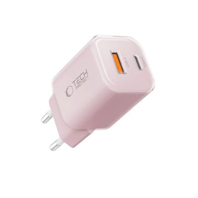 2. Tech-Protect NCM33W 2-port PD33W/QC3.0 wall charger - pink