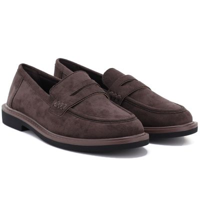 4. Women's suede lords shoes brown Vinceza 62335