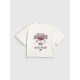 5. Girls' boxy T-shirt with print 4F 4FJRAW26TTSHF4239-11S
