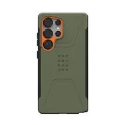 7. Urban Armor Gear Civilian Case 17.3cm (6.8") (Samsung Galaxy S25 Ultra) Olive, Orange