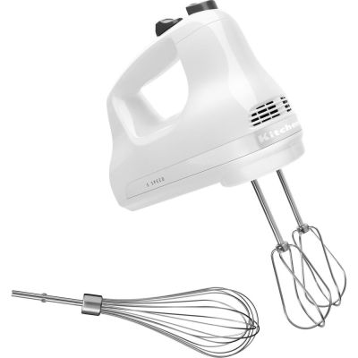 2. KitchenAid 5KHM5110EWH 85W Hand Mixer White