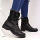 2. Jezzi W JEZ254A lace-up and zipper work boots, black