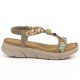 2. Women's beige wedge sandals Artiker 58C0001