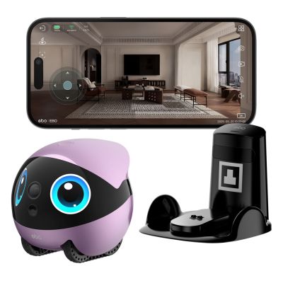 2. EnaBot - EBO AIR 2 Plus home robot - companion with monitoring and video calls function (purple)