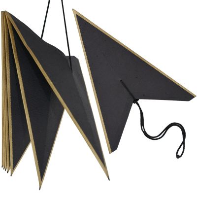 23. DECORATIVE HANGING PAPER STAR FSC 18x75CM BLACK 7 ARMS MICA