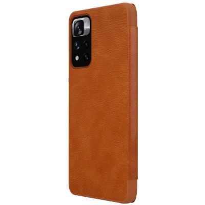 6. Nillkin Qin Case Case for Xiaomi Redmi Note 11 Pro+ (China) / Redmi Note 11 Pro (China) / Mi11i HyperCharge Camera Protector Holster Cover Flip Case Brown