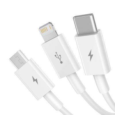 2. Baseus Superior Series USB-A - USB-C / Lightning / micro USB 3.5A cable 1m - white