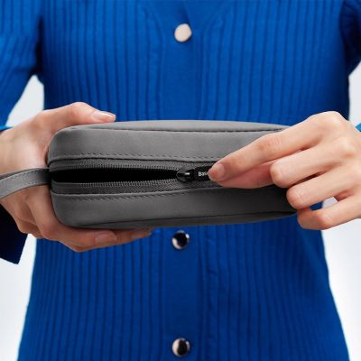 11. Baseus EasyJourney Series small travel bag phone pouch, headphones and other small items gray