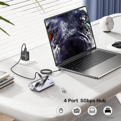 18. UNITEK ALUMINUM HUB USB-A/C 2X USBA 2X USBC 5GBP