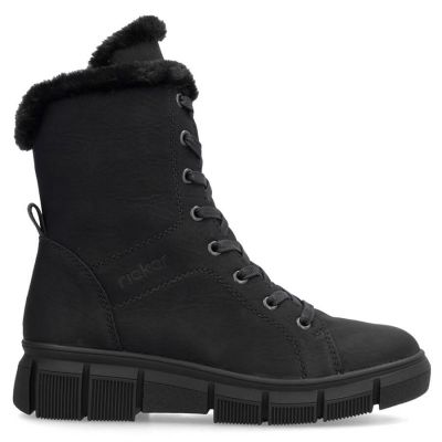 11. Rieker W X3402-00 RKR743 Fur Ankle Boots
