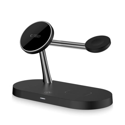 3. Tech-Protect A12 3in1 MagSafe Inductive Charger for Smartphone/Headphones/Smartwatch - Black