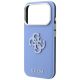 6. Guess Grained & Big Resin Logo Case for iPhone 18 Pro Max / 17 Pro Max - Blue