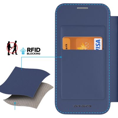 13. Dux Ducis Skin X Pro case for Samsung S24+ with magnetic ring and flap - blue