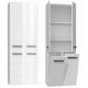 3. NEL BATHROOM COLUMN WHITE HALF 2 DOOR BASKETS D SET