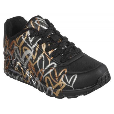 6. Skechers Uno Metallic Love W 155523/BKGD shoes
