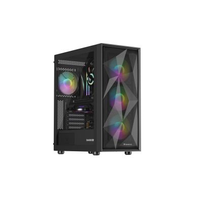2. NATEC GENESIS DIAXID 605 ARGB MIDI TOWER USB-C GAMING CASE WITH WINDOW BLACK
