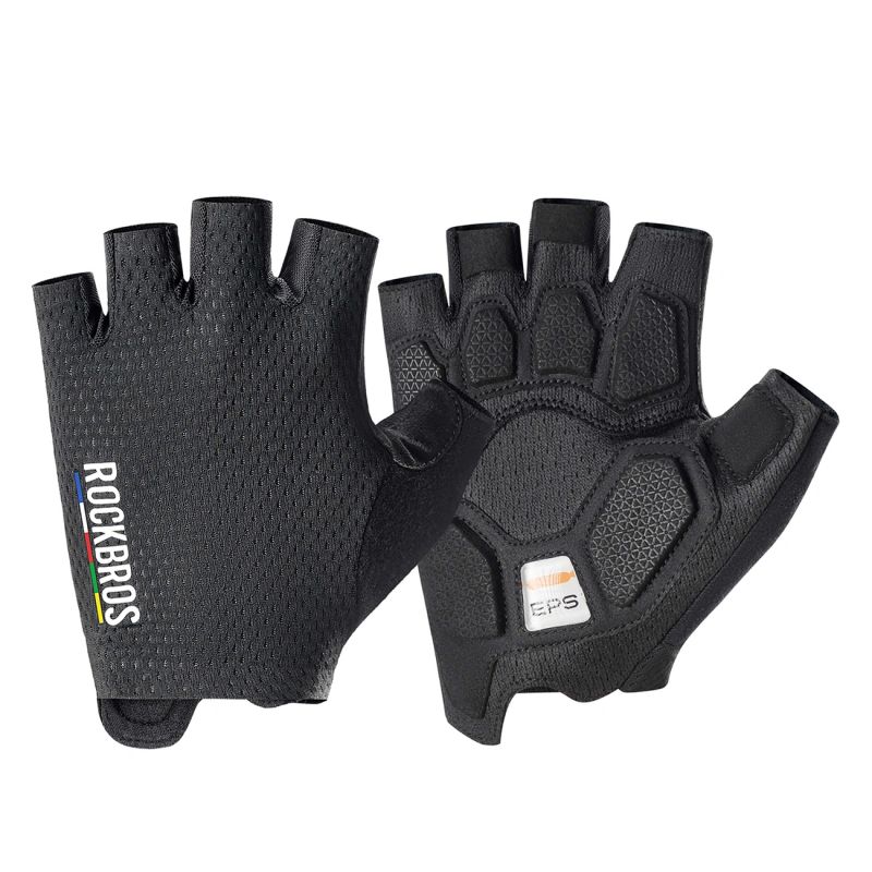 Rockbros TLS004 ROAD TO SKY Short Shock Absorbing Cycling Gloves S - Black