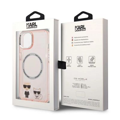 8. Karl Lagerfeld KLHMP14MHKCP iPhone 14 Plus 6.7 "hardcase pink / pink Karl & Choupette Aluminum Magsafe