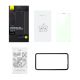 8. Baseus Full Screen Tempered Glass for iPhone 14 Pro Max with Anti Blue Light Filter and 0.3mm Speaker Cover + Mounting Frame
