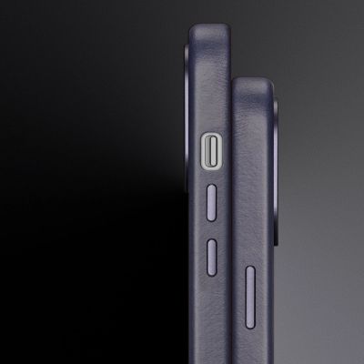 9. Dux Ducis Naples case for iPhone 14 Plus magnetic leather case MagSafe blue