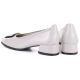 4. Vinceza 18129 Gray Leather Low Heel Pumps