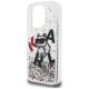 6. Karl Lagerfeld Liquid Glitter Choupette Logo Case for iPhone 16 Pro Max - Clear