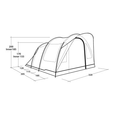2. Outwell Sky 5 5-person Blue Tunnel Tent