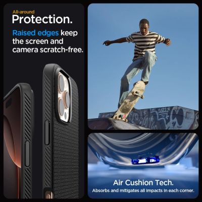 11. Spigen Liquid Air iPhone 16 Pro Case - Black