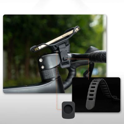 5. Rockbros 250015001 silicone clamp phone holder - black
