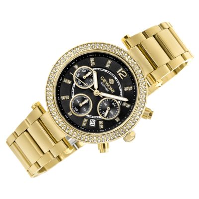 3. Giewont Sapphire Gold Black Women's Watch GW3380-B3