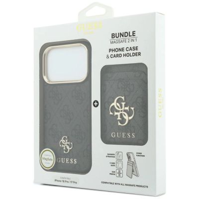 9. Guess 4G MagSafe Wallet Case for iPhone 18 Pro / 17 Pro – Black