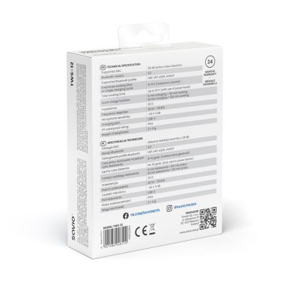 13. SAVIO WIRELESS BLUETOOTH 5.3 HEADPHONES WITH MICROPHONE, ANC, ENC, QC TWS-12