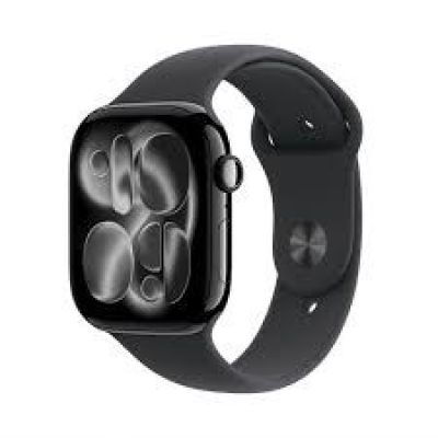 Apple Watch Series 11ÂGPS + Cellular 46mm Space Gray Aluminum Case with Black Sport Band - S/M