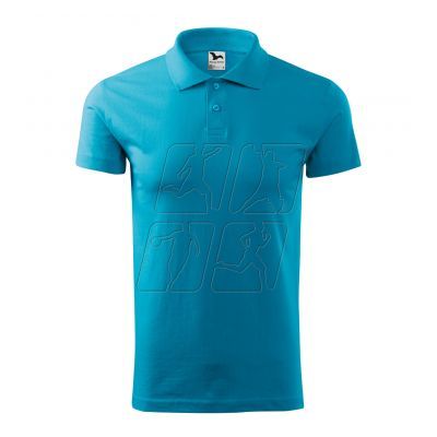 5. Malfini Single J. M MLI-20244 turquoise polo shirt