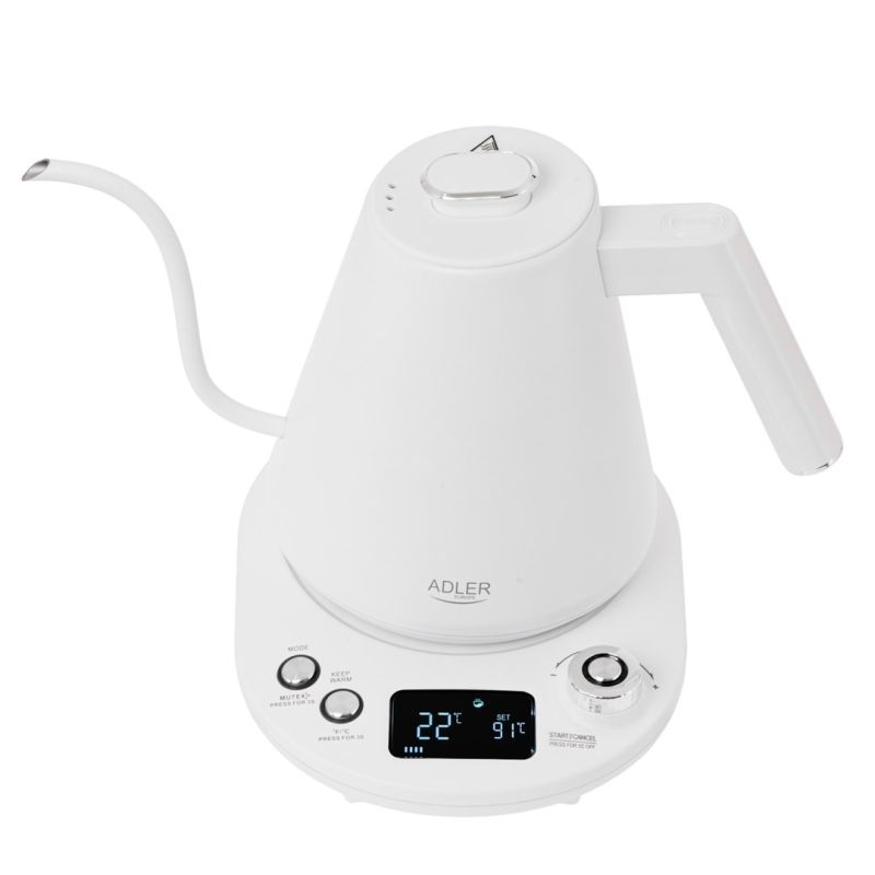 3. Adler AD 1349 electric kettle white with long spout 1.0L