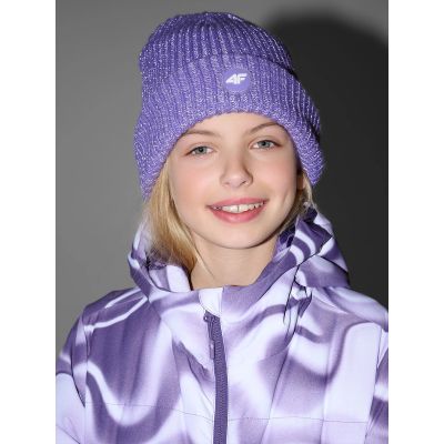 4. Girls' Reflective Beanie 4F 4FJRAW25ACAPF0750-51S