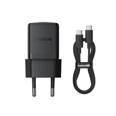 6. Baseus Palm 30W Wall Charger with 60W USB-C Cable 1m - Black