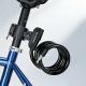 10. Wozinsky WPB-01R Portable Bike Lock with Anti-Theft Cable and 2 Keys for Electric Bikes and Motorcycles - Black