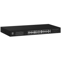 LevelOne WebSmart/GB PoE Switch 28-Port 19" 375W 1Gbps