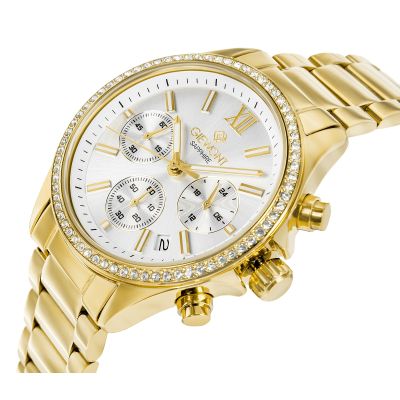 2. Giewont Sapphire Gold Silver Women's Watch GW3670-B2