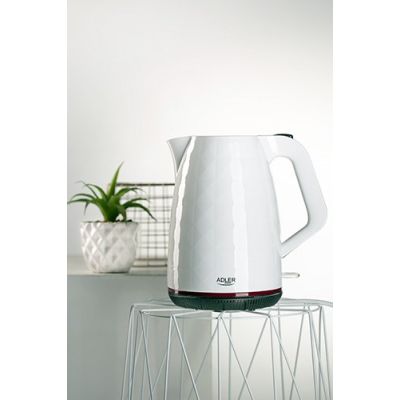 6. Electric kettle Adler AD 1277 w (2200W 1.7l; white)