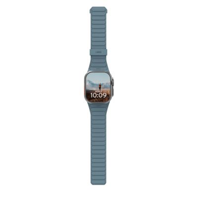 7. UAG Pathfinder - silicone double-sided magnetic strap for Apple Watch series: 1-3, 42mm / series 4-6 & SE 1-2, 44mm / series 7-9, 45mm / series 10, 46mm / Ultra 1-2, 49mm (dune / cloud blue)