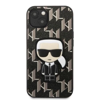 3. Karl Lagerfeld KLHCP13SPMNIKBK iPhone 13 mini 5.4" hardcase black/black Monogram Ikonik Patch