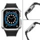 4. Protect Strap Band for Apple Watch 38/40/41mm Armored Case Strap - Black, Silver